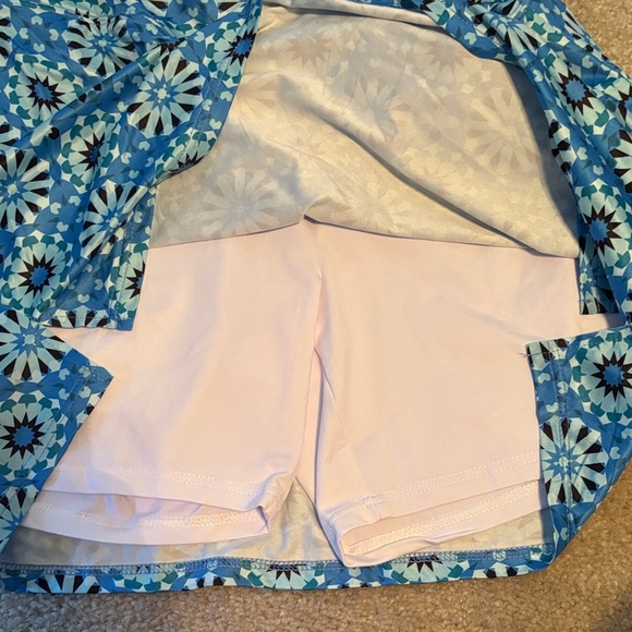 Blue Patterned Women's Skort - Picture 3 of 3